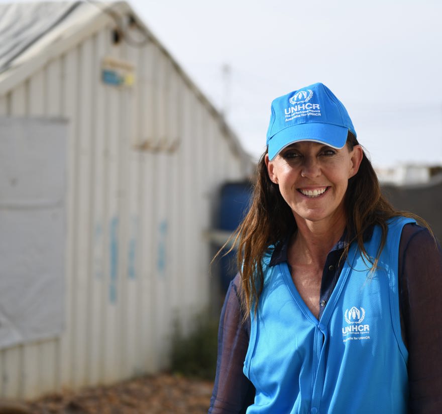Janine Allis in Jordan on a mission trip with UNHCR.