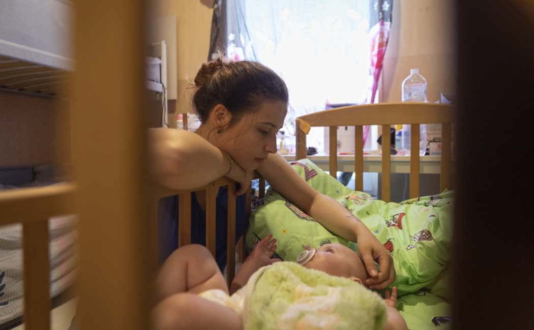 Ukraine. Internally Displaced Mothers In Shelter In Lviv