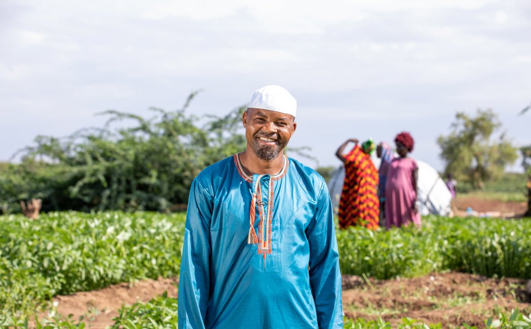 AbduAziz Lugazo chairs a farmers’ cooperative that cultivates drought-resistant crops such as spinach, okra, and collard greens. 