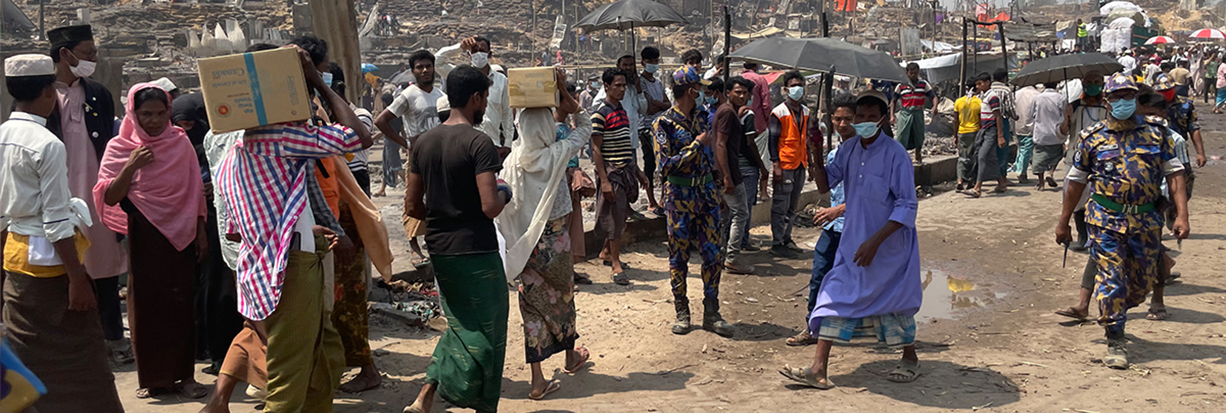 The massive fire that swept through the Kutupalong Balukali refugee camp in Cox’s Bazar, Bangladesh on 22 March has caused loss of life and immense suffering. @UNHCR/Louise Donovan