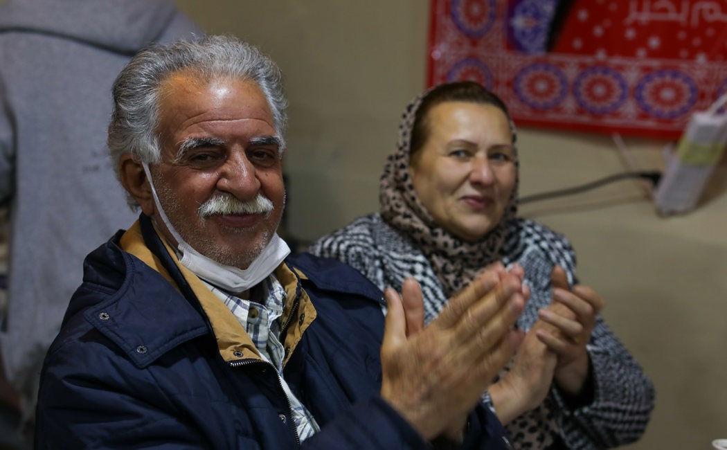 Firas, an Iraqi refugee living in Jordan, is pictured with his wife during a ‘Ramadan Night’ at UNHCR Jordan’s Nuzha Community Centre.