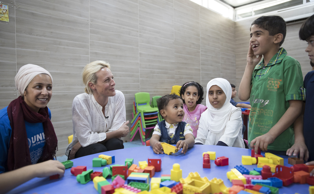 Jordan Australia For Unhcr Special Representative Marta Dusseldorp Meets Children At The Unhcr Registration Centre In Amman