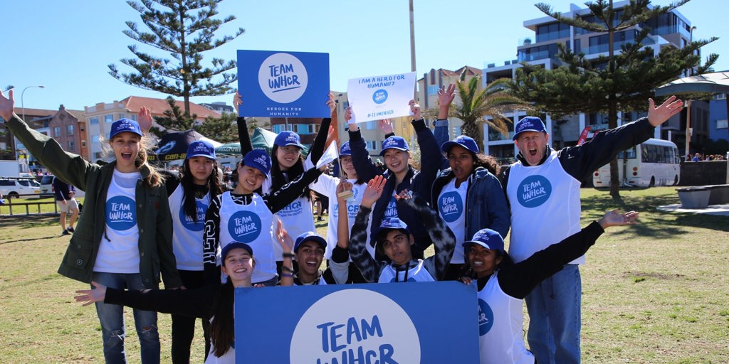 2018. Team UNHCR Runners Take On The City2surf In Sydney. Min
