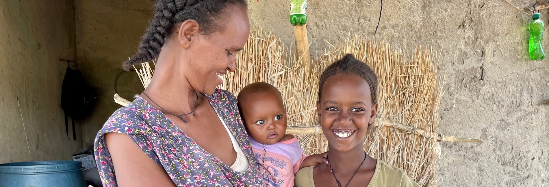 Letha and her daughter Eymaret are all smiles after being reunited following months of separation due to the conflict in northern Ethiopia.