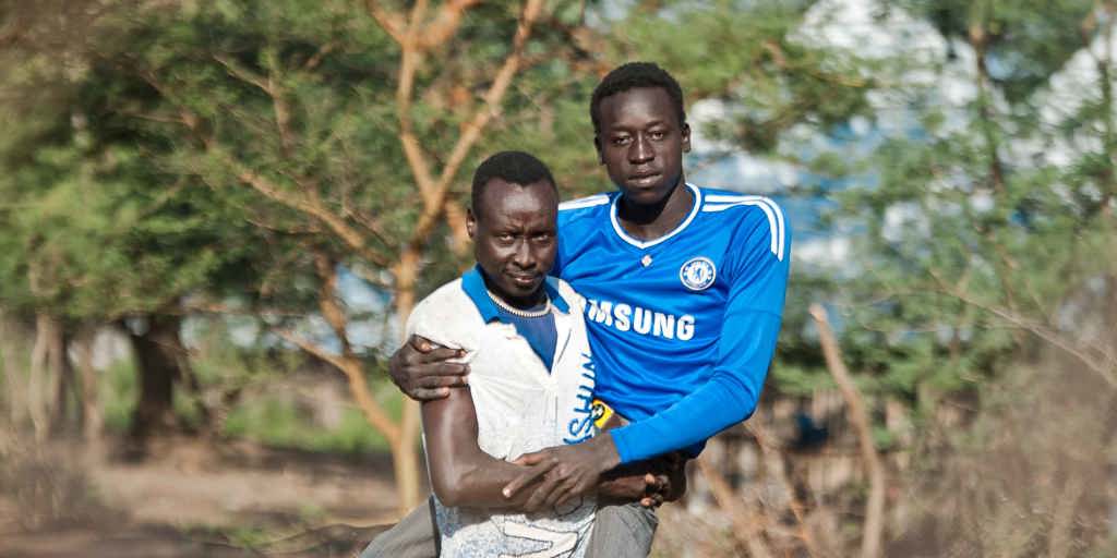 Refugee men from South Sudan